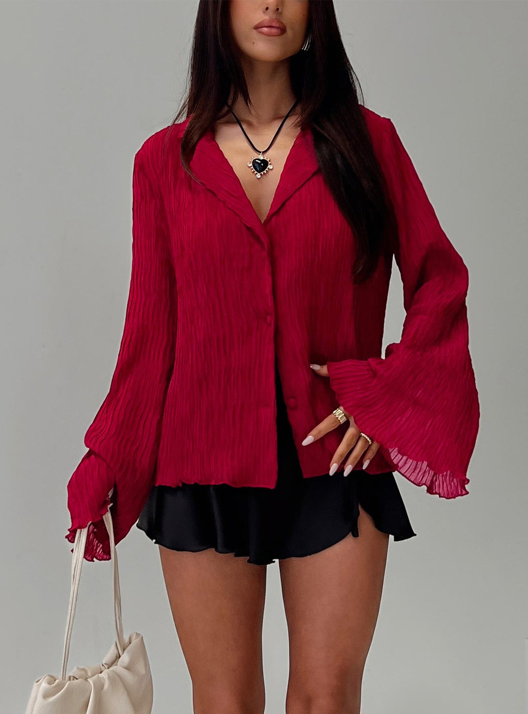 Camicia Selma Borgogna
