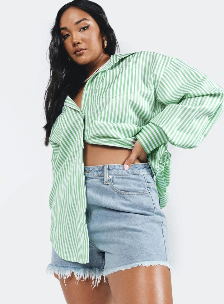 Camicia Swindon a righe verdi