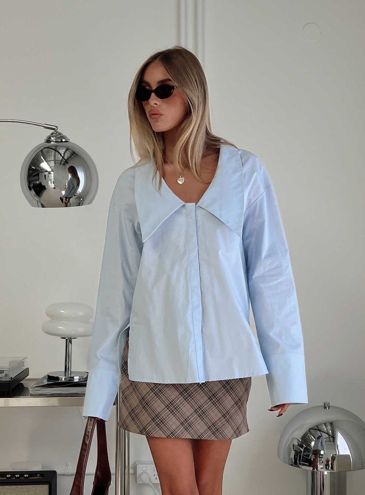 Camicia Calistoga Deep Collar Blu