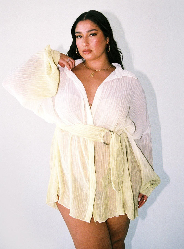 Abito camicia Tune In Green Curve