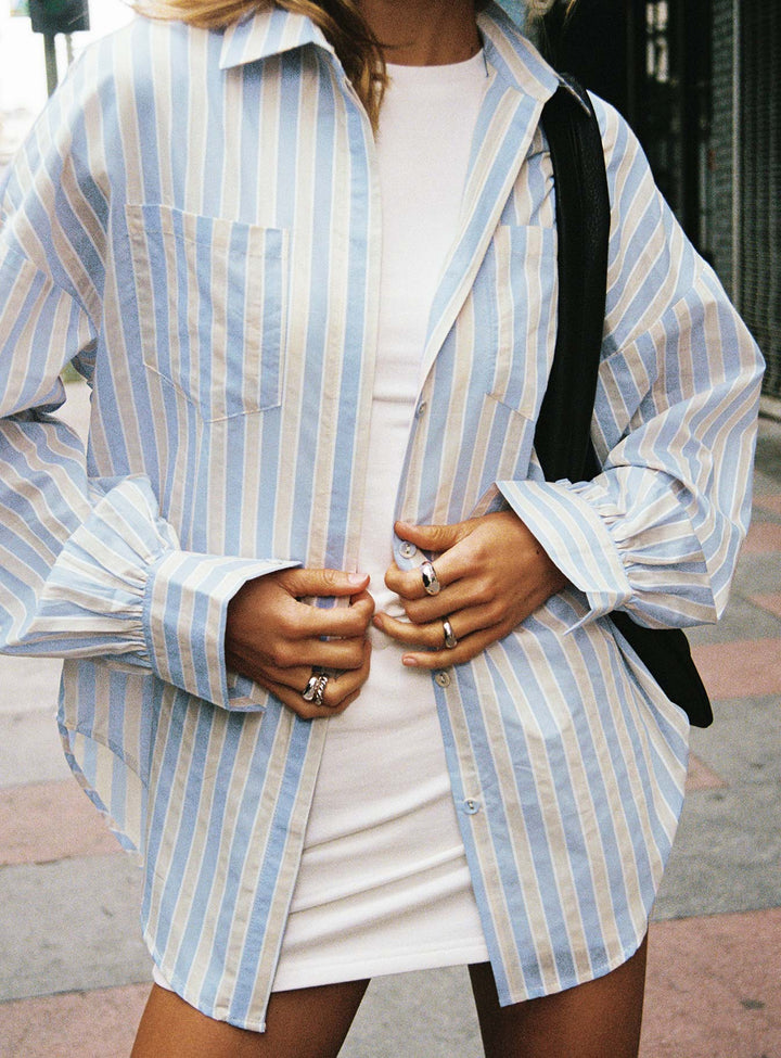 Camicia Santiaga Beige / Blu