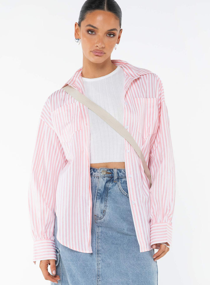 Camicia Swindon a righe rosa