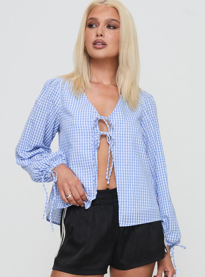 Top scorrevole blu