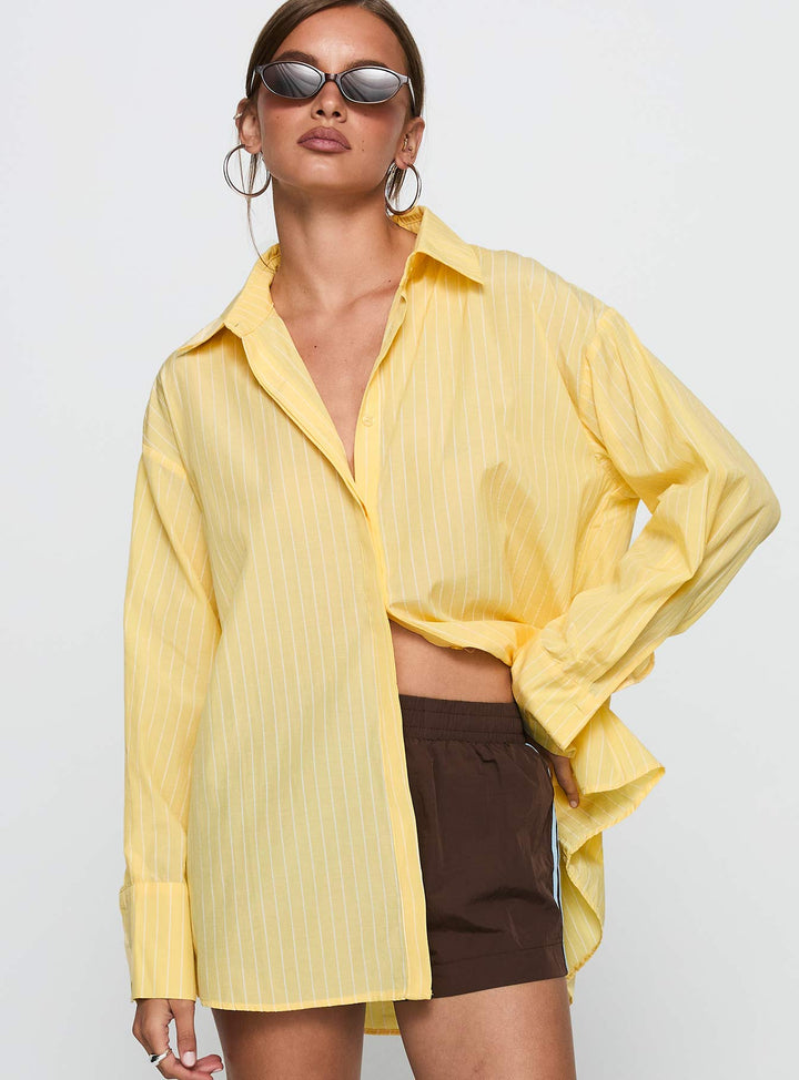 Maglia oversize a maniche lunghe Thousand Miles gialla