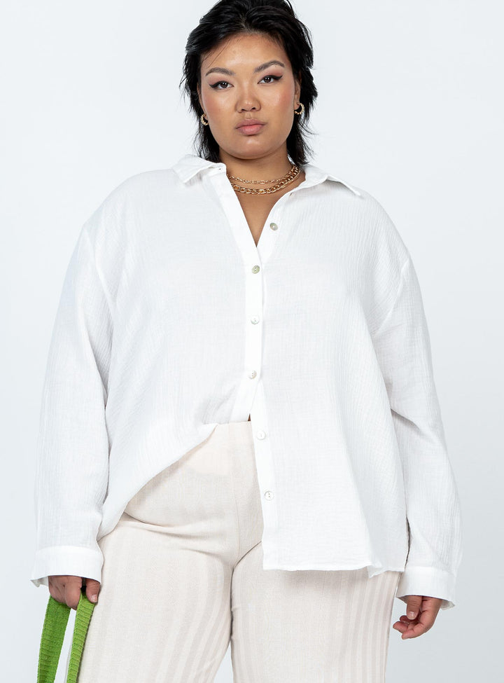 Mahalia Shirt White Curve