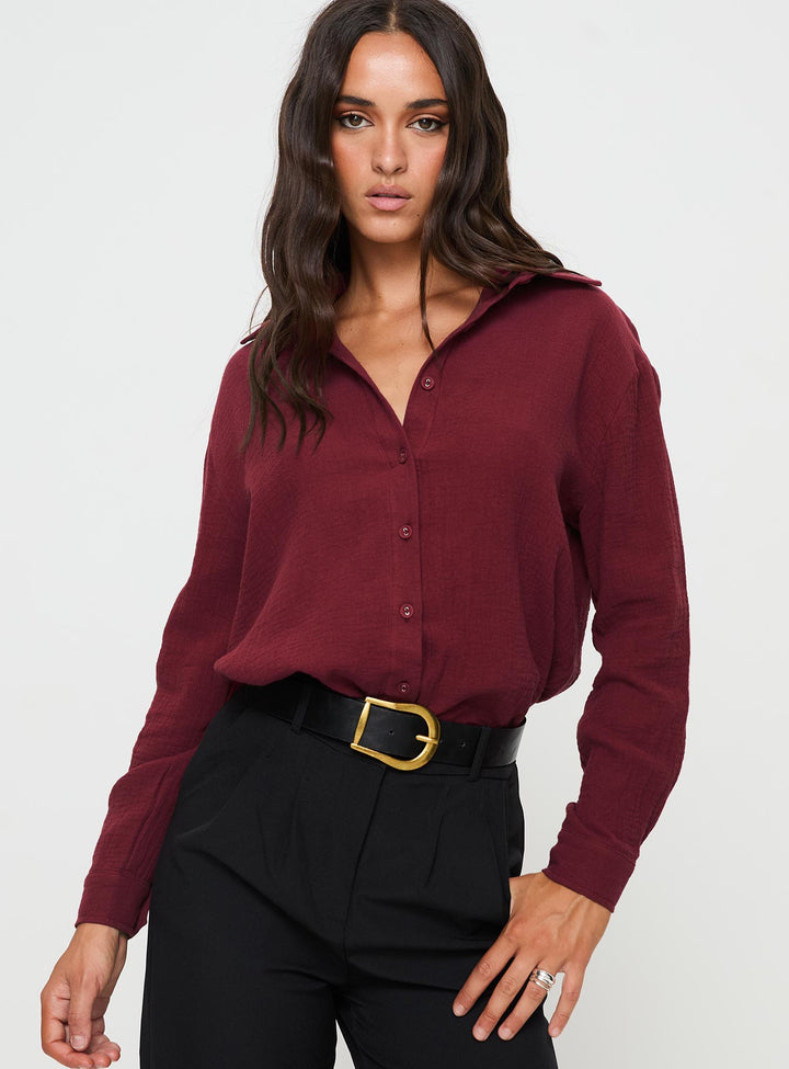 Mahalia Shirt Burgundy