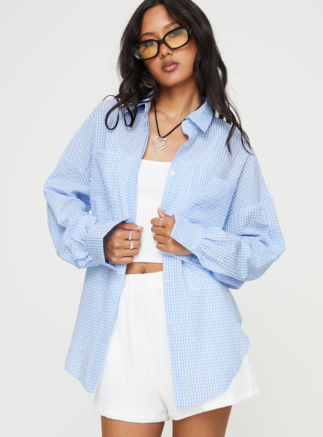 Lindford Shirt Textured Blue