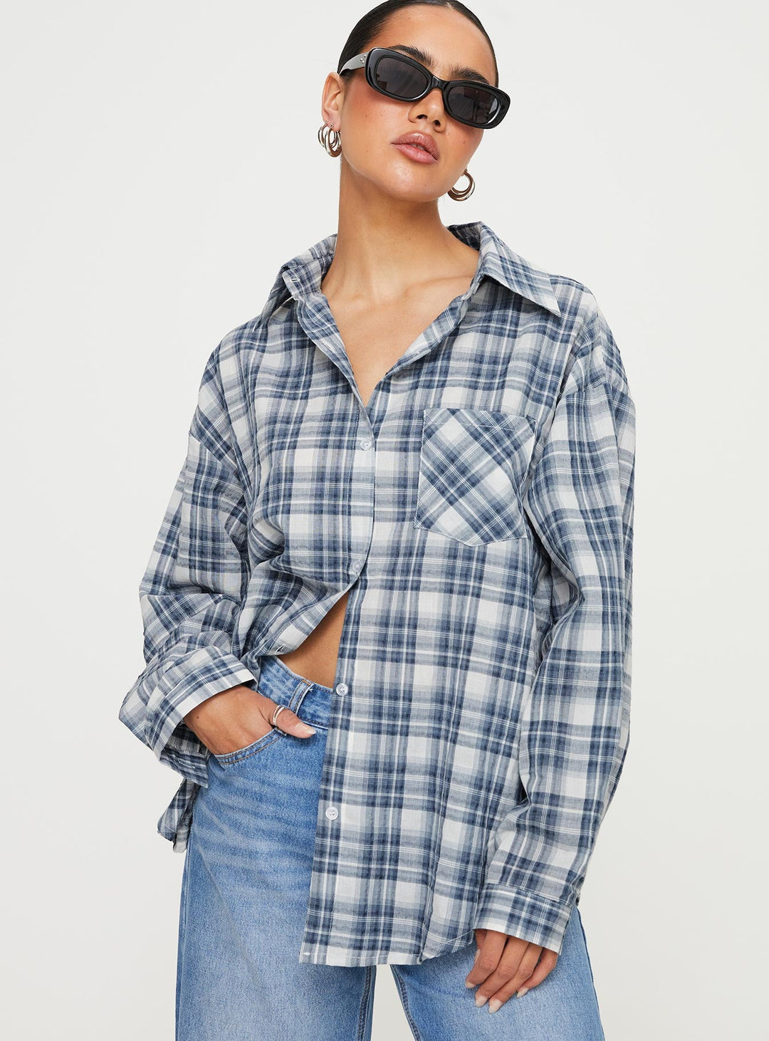 Camicia Seymour a quadri blu
