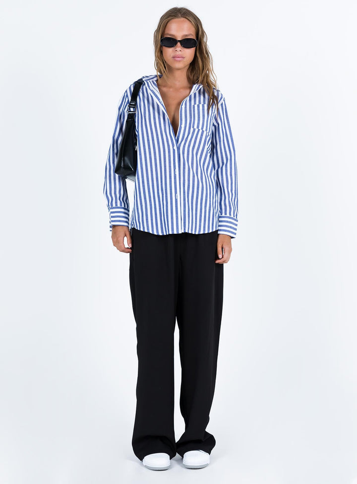 Camicia a righe Shaylan blu