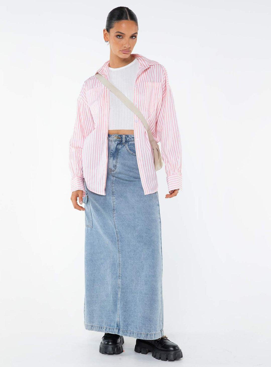 Camicia Swindon a righe rosa