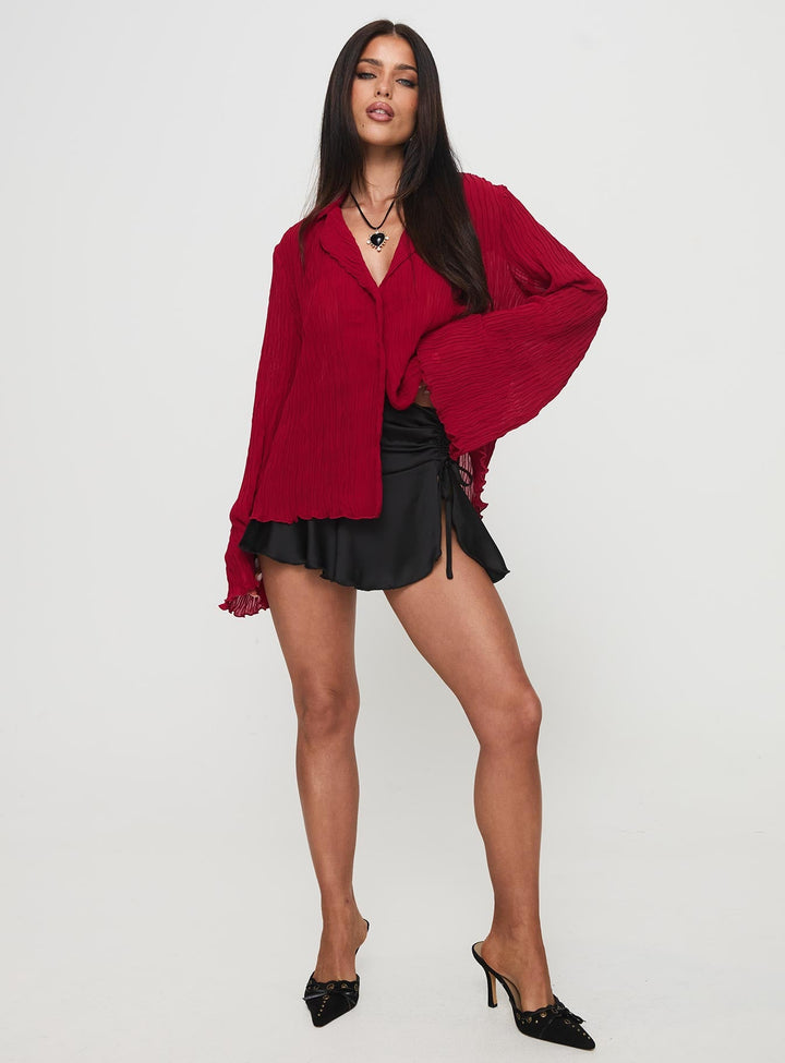 Camicia Selma Borgogna