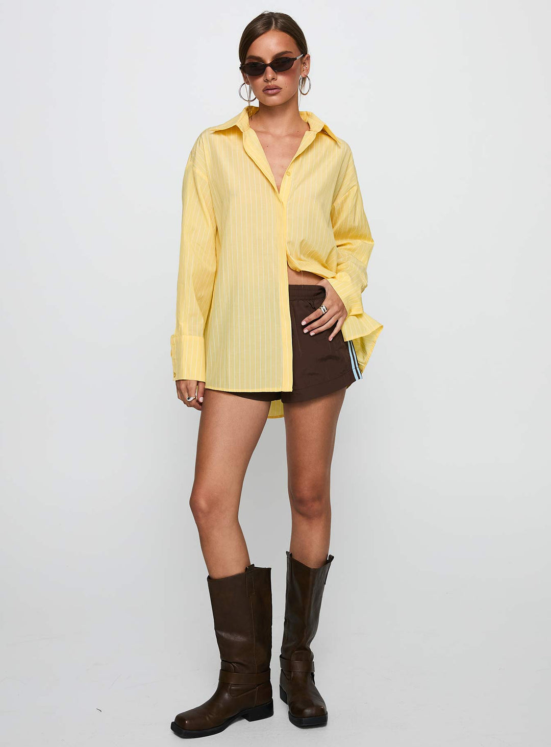 Maglia oversize a maniche lunghe Thousand Miles gialla