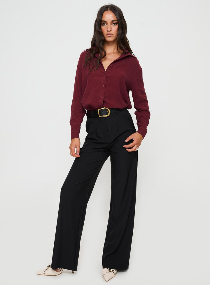 Mahalia Shirt Burgundy