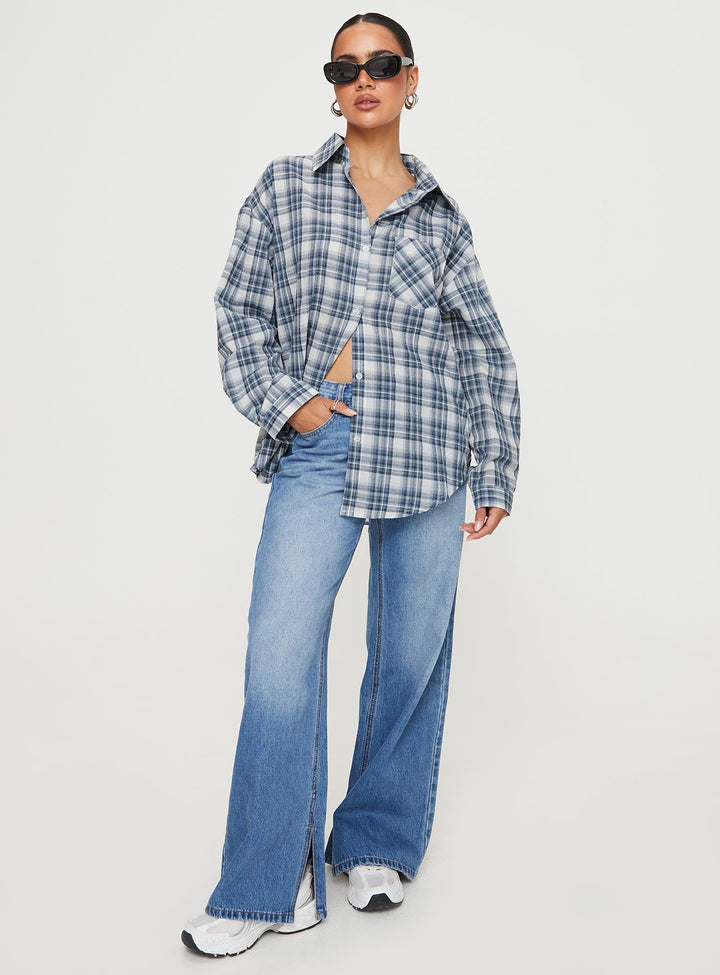 Camicia Seymour a quadri blu