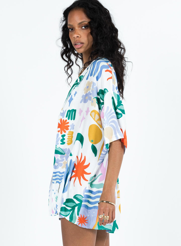 Camicia Caraliia Blu Multi
