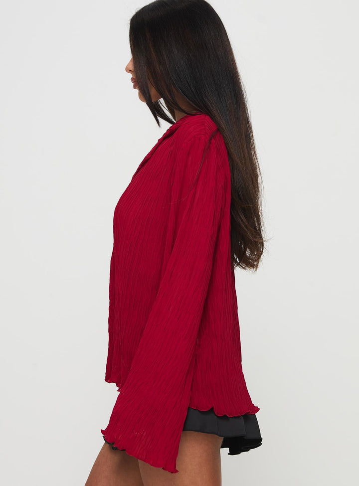 Camicia Selma Borgogna