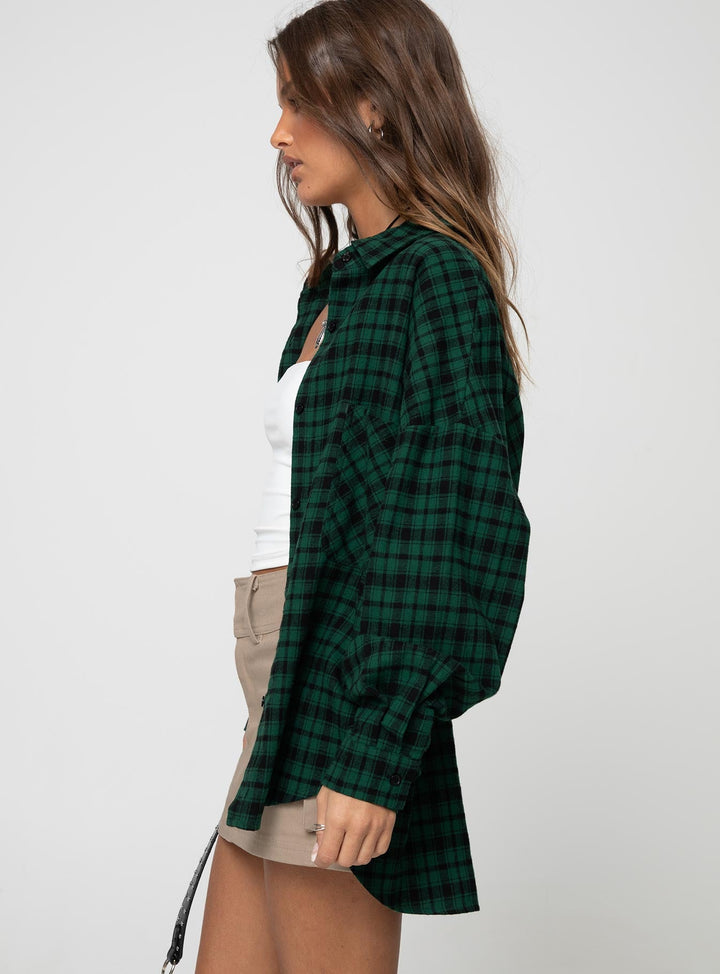Camicia Stark a quadri verdi