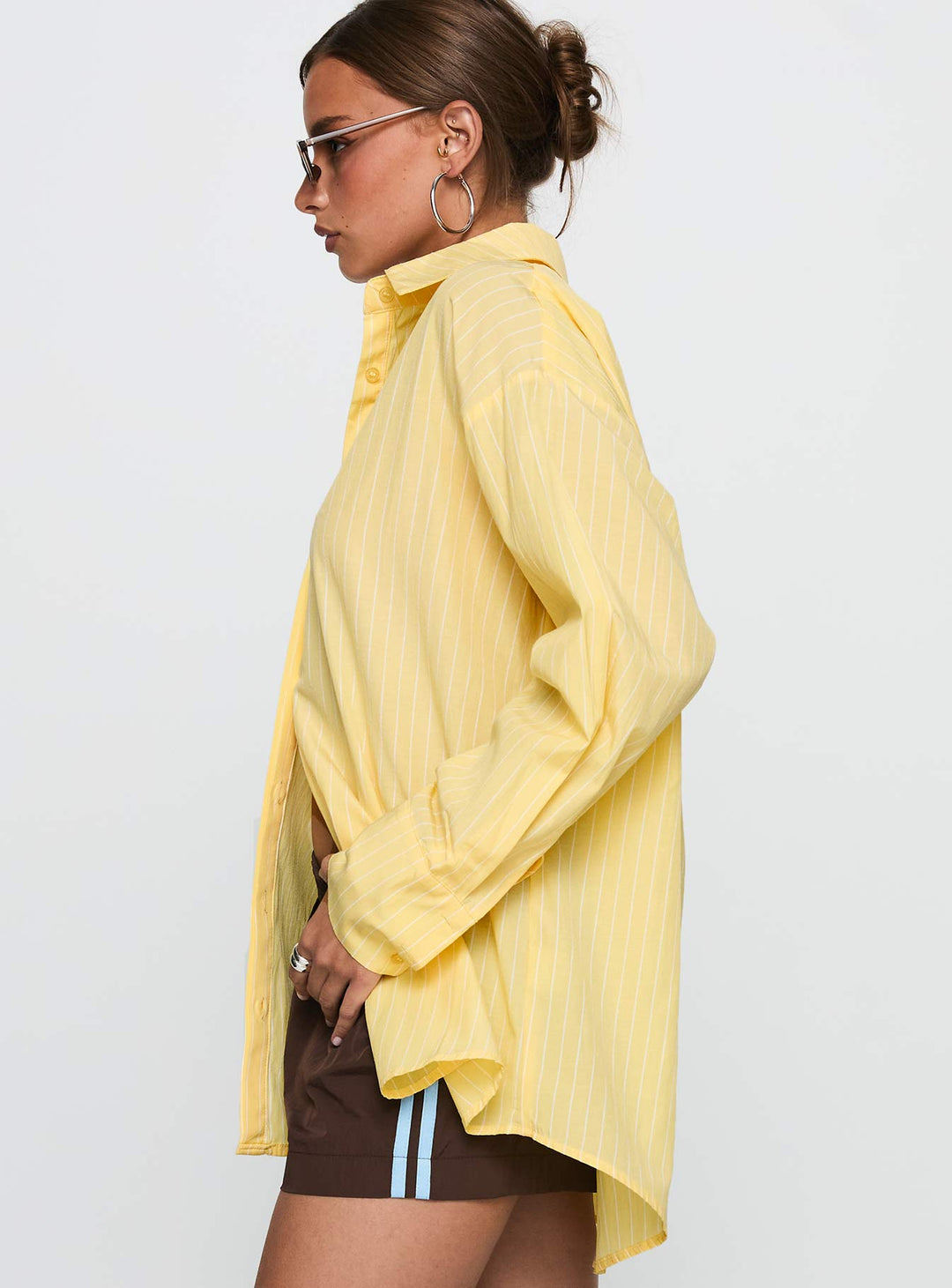 Maglia oversize a maniche lunghe Thousand Miles gialla