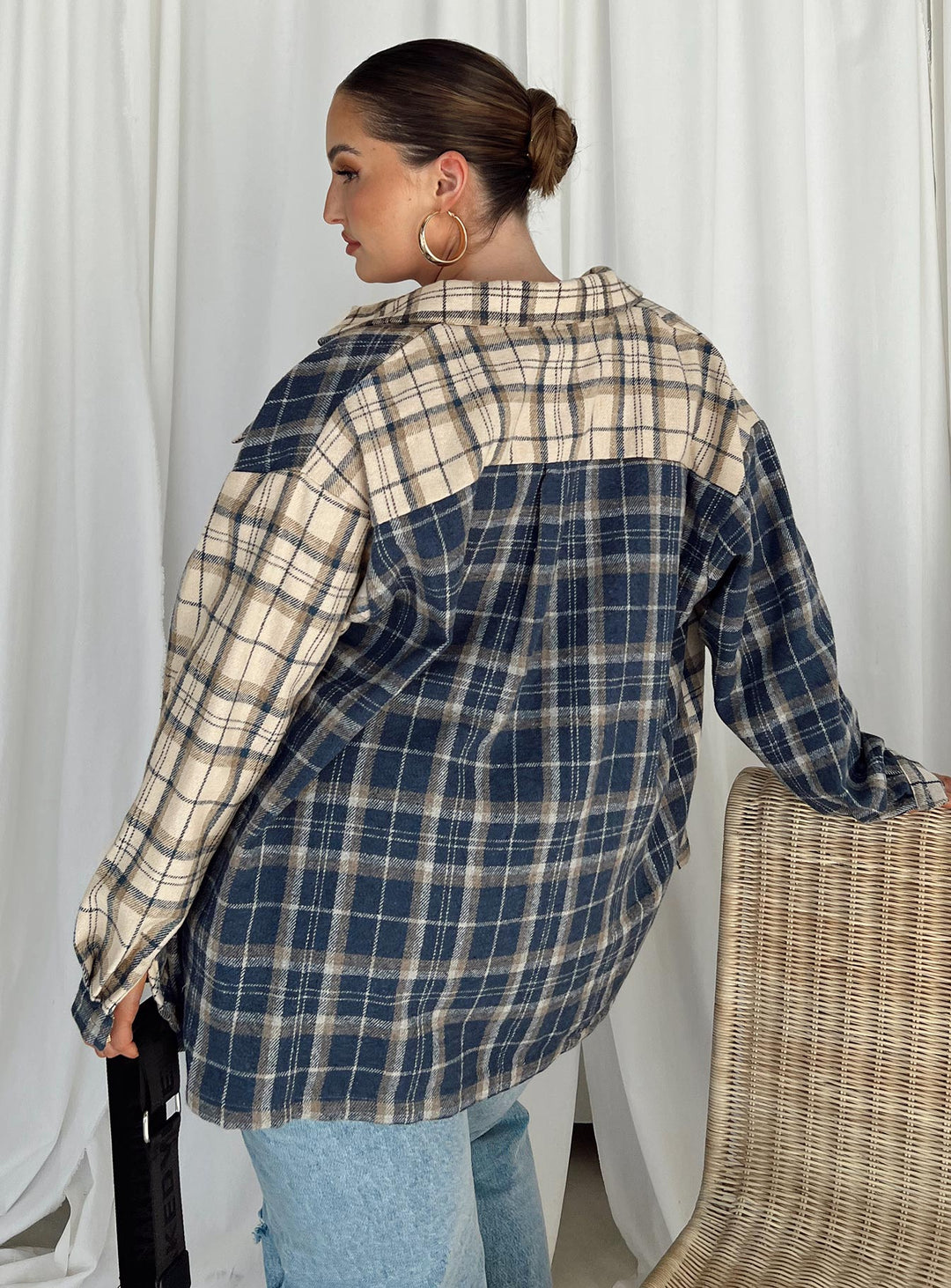 Camicia a quadri Unity Blue Curve 