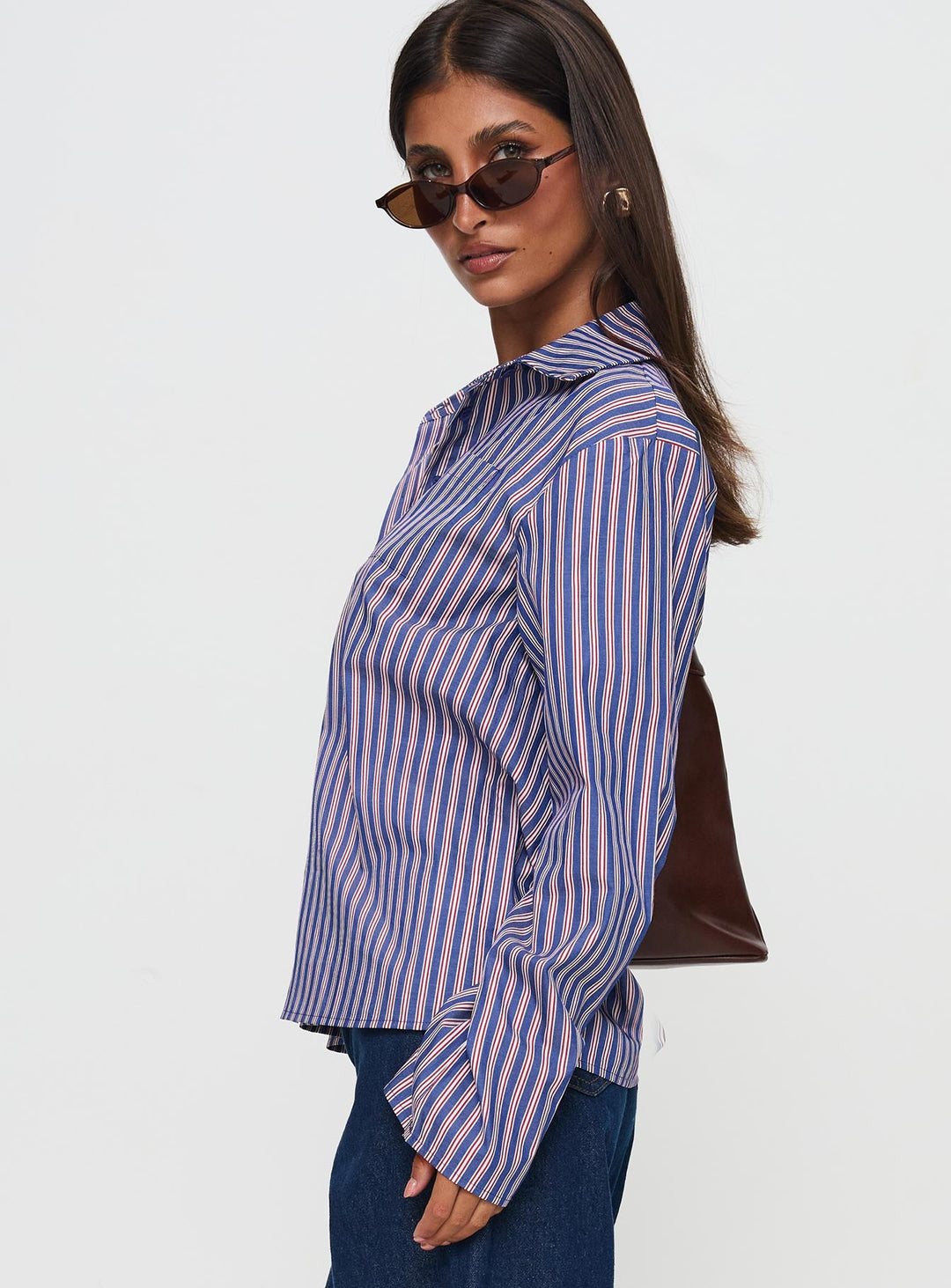 Maglia a maniche lunghe Trillian a righe blu navy