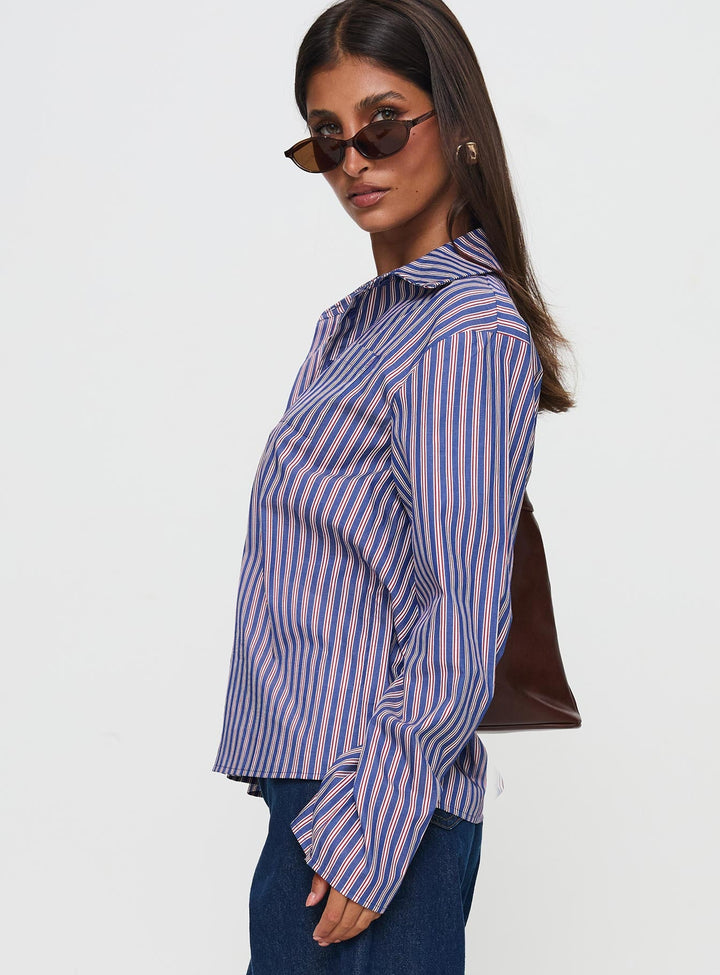 Maglia a maniche lunghe Trillian a righe blu navy