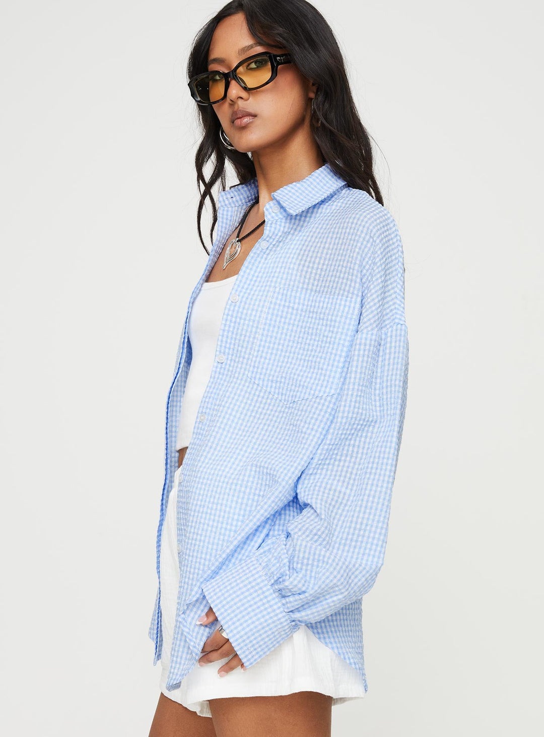 Lindford Shirt Textured Blue