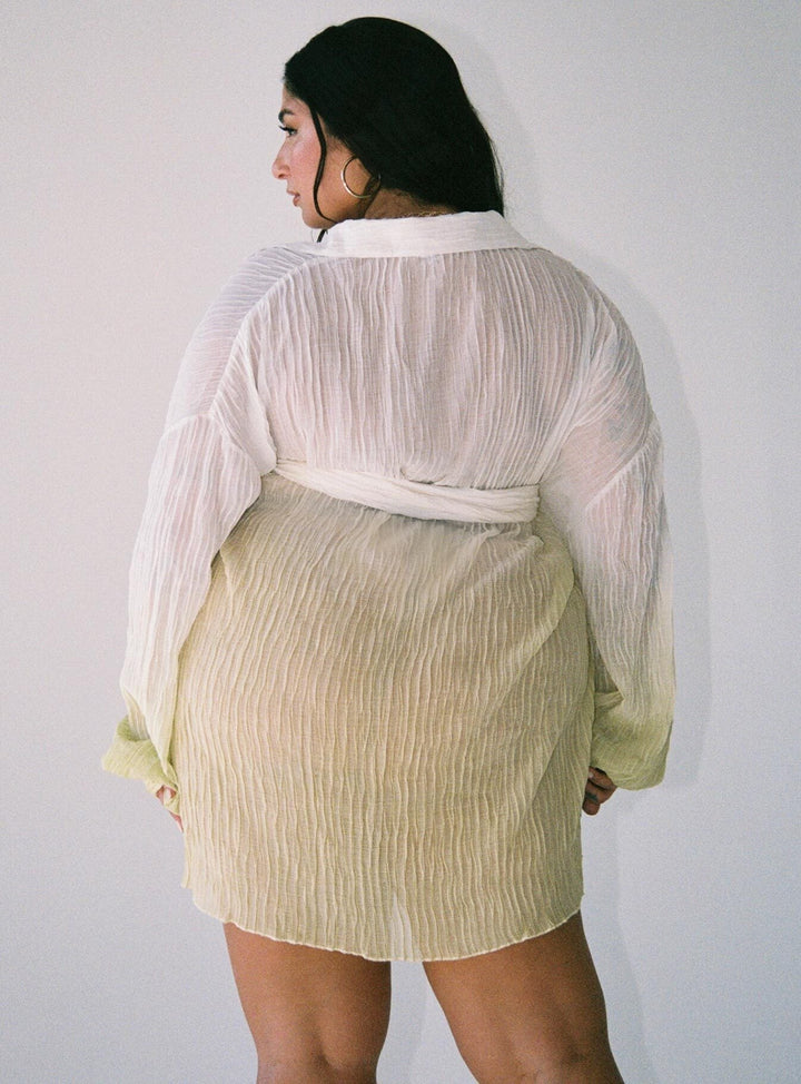 Abito camicia Tune In Green Curve