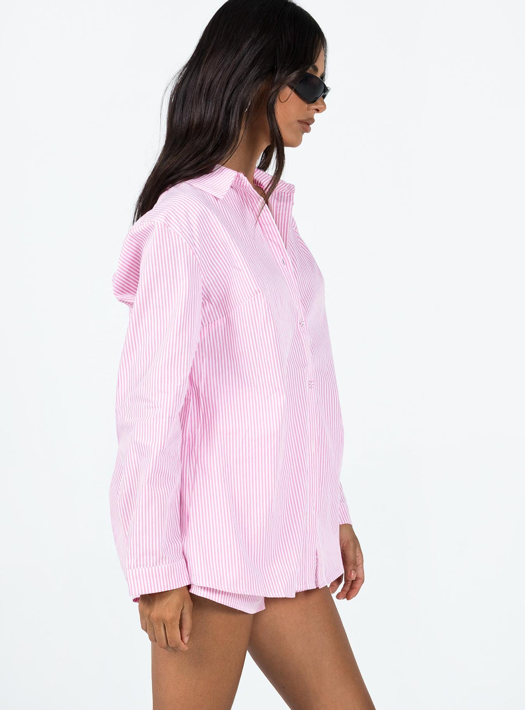Il set Chloe a righe rosa a basso impatto 