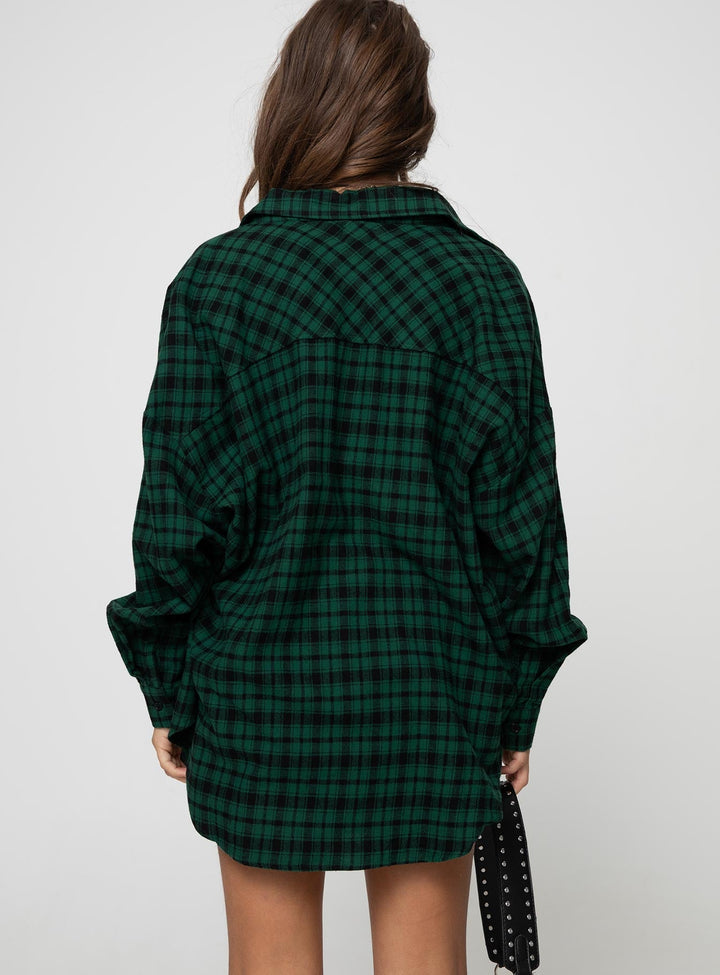 Camicia Stark a quadri verdi