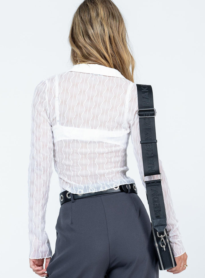 Maeve Long Sleeve Top White