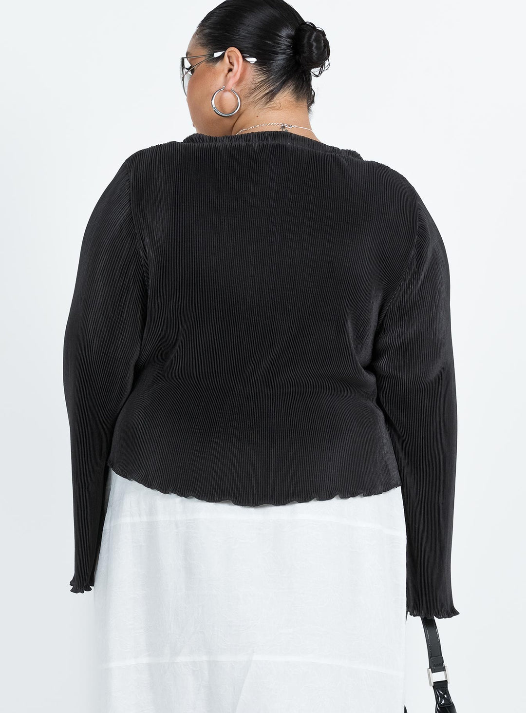 Marie Long Sleeve Top Black Curve
