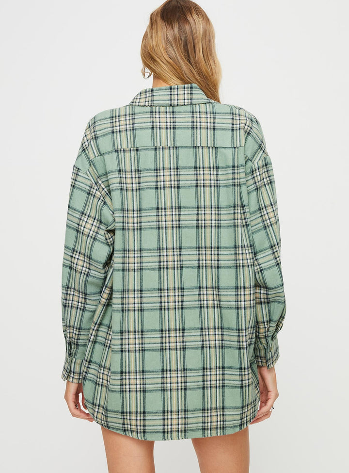 Camicia Tollen a quadri verde scuro 