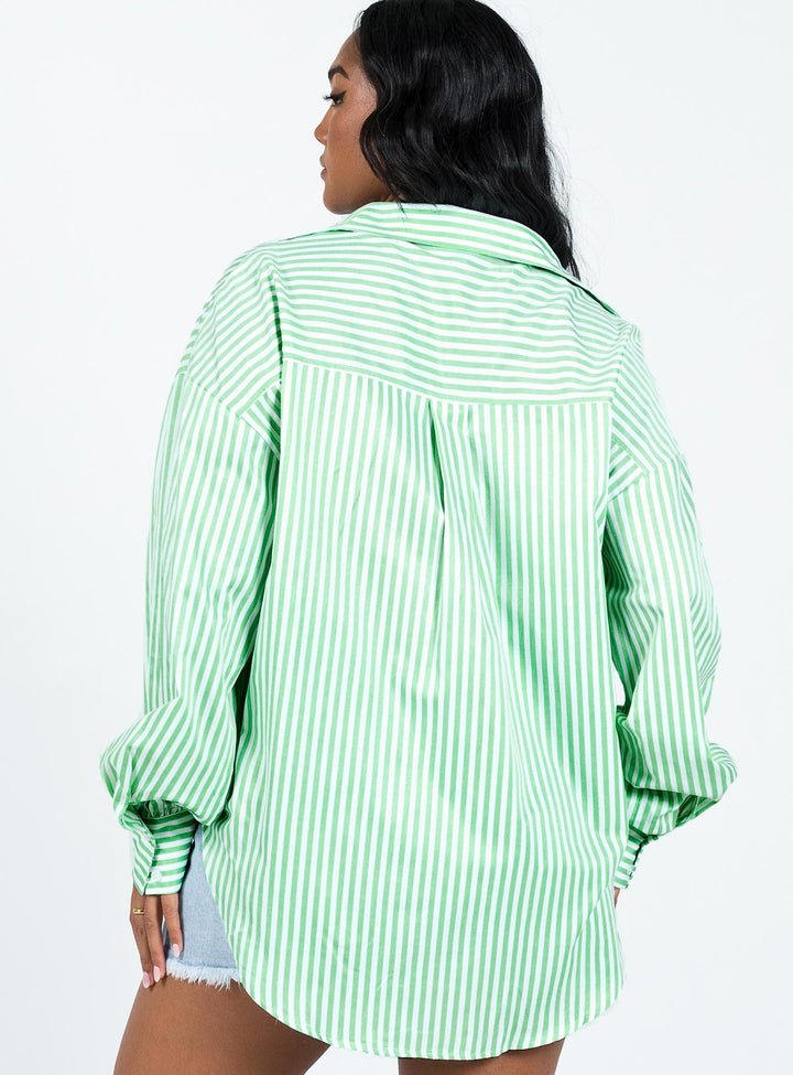 Camicia Swindon a righe verdi