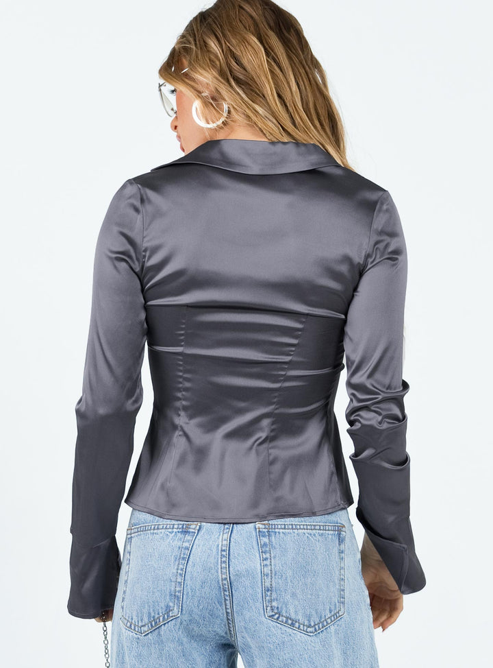 Mittara Long Sleeve Top Slate