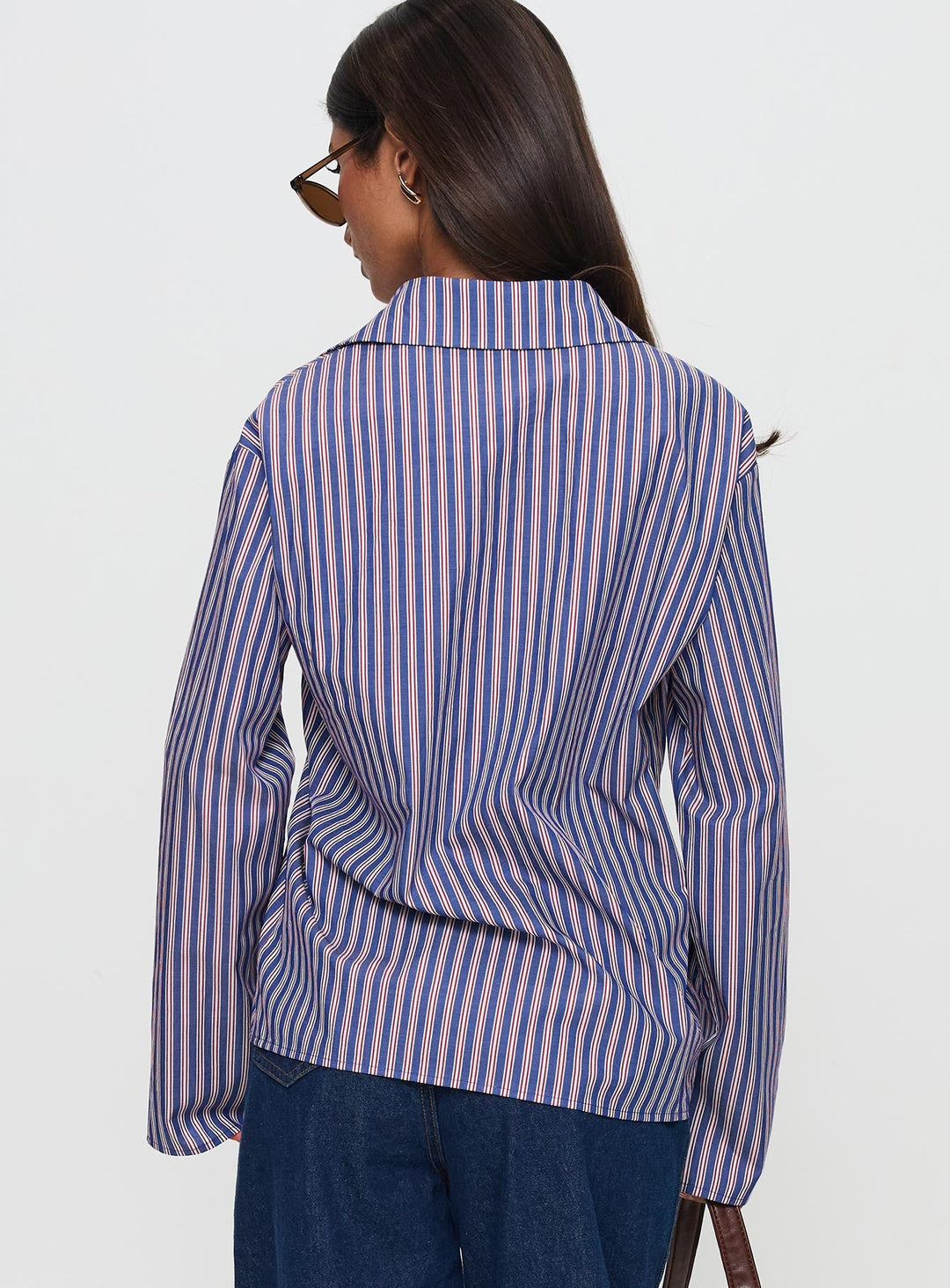 Maglia a maniche lunghe Trillian a righe blu navy