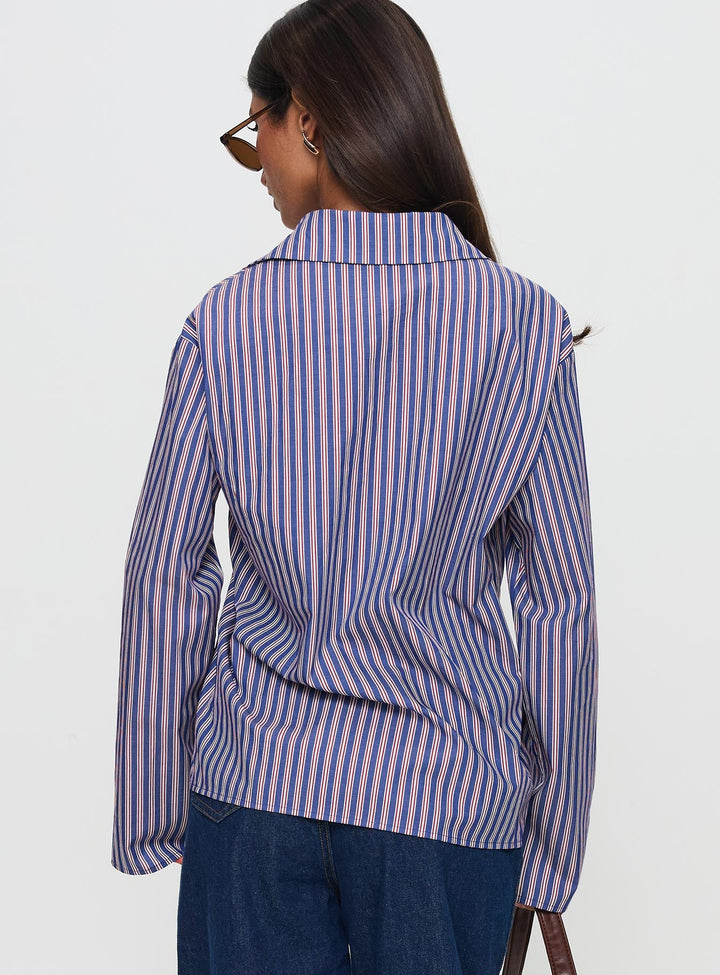 Maglia a maniche lunghe Trillian a righe blu navy
