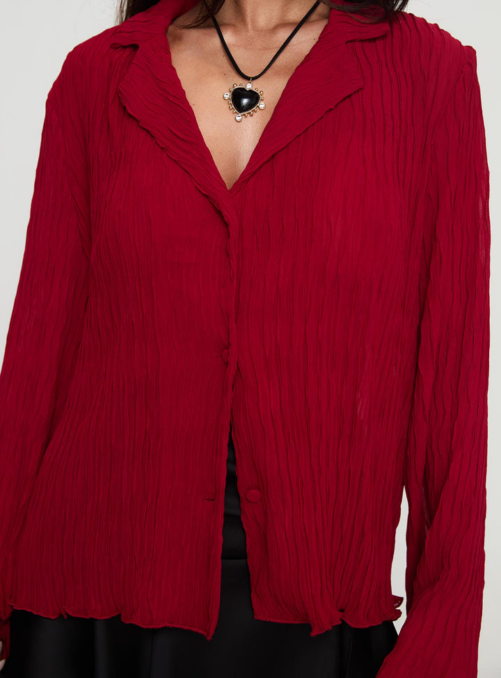 Camicia Selma Borgogna
