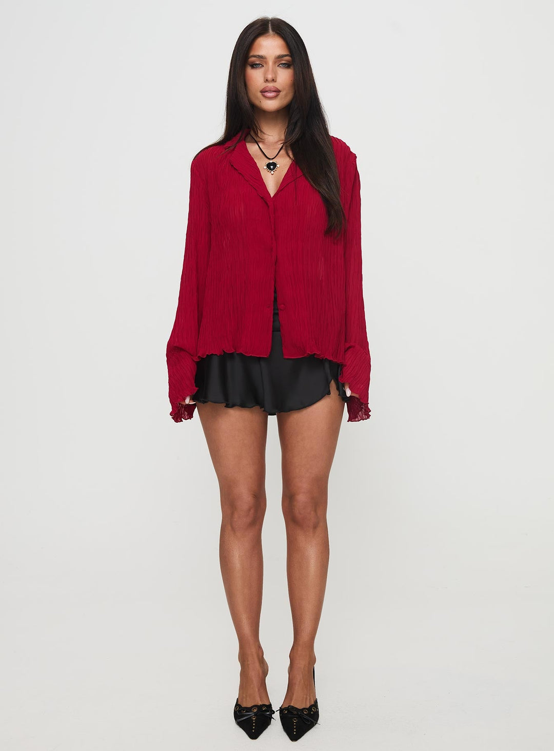 Camicia Selma Borgogna