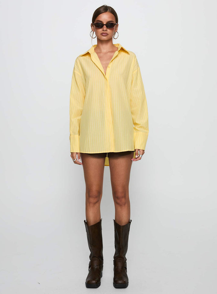 Maglia oversize a maniche lunghe Thousand Miles gialla