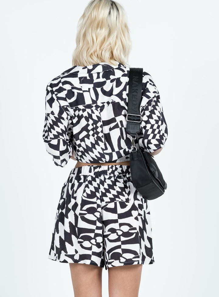 Merve Checkerboard Set Black / White