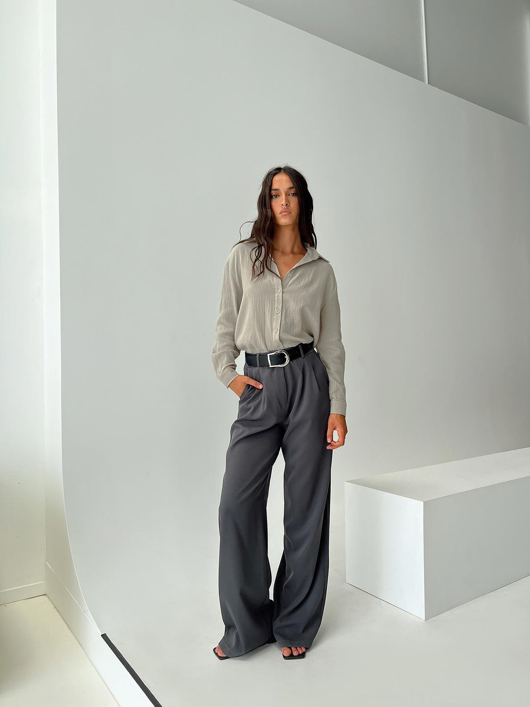 Mahalia Shirt Light Grey